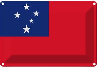 Vianmo Insegna Di Latta 20X30 Cm Bandiera Samoas Flag Of Samoa