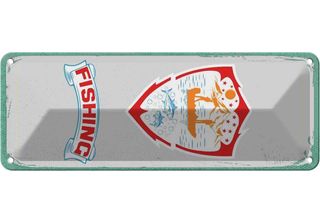 Vianmo Insegna Di Latta 10X27 Cm Anglen Angler Fishing