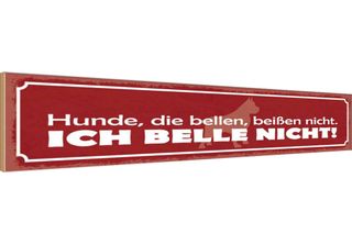 Vianmo Insegna In Legno 10X46 Cm Hunde, Die Bellen, BeißEn Nicht