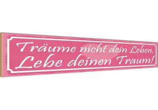 Vianmo Insegna In Legno 10X46 Cm TräUme Nicht Dein Leben Lebe