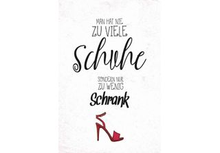 Vianmo Insegna In Legno 30X20 Cm Schuhe Nie Zu Viel Schrank Wenig
