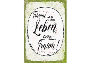 Vianmo Insegna In Legno 30X20 Cm TräUme Nicht Dein Leben Lebe Traum