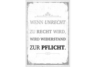 Vianmo Insegna In Legno 30X20 Cm Wenn Unrecht Zu Recht Wird