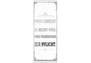 Vianmo Insegna In Legno 27X10 Cm Wenn Unrecht Zu Recht Wird