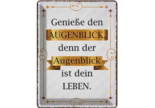 Vianmo Insegna Di Latta 40X30 Cm GenießE Den Augenblick Denn