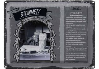 Vianmo Insegna Di Latta 30X40 Cm Steinmetz Meisterwerke Exakt