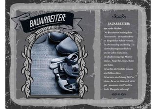 Vianmo Insegna In Legno 30X40 Cm Bauarbeiter Starker Macher Eifrig