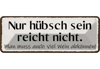 Vianmo Insegna Di Latta 10X27 Cm HüBsch Sein Reicht Nicht Wein