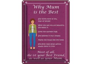 Vianmo Insegna Di Latta 40X30 Cm Why Mam Is The Best Mama Beste