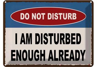 Vianmo Insegna Di Latta 30X40 Cm Do Not Disturb A Am Disturbed