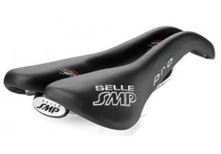 Selle Smp Sella "Pro"" Con Imballaggio Sb, Vera Pelle, Nero Ela"