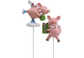 Set Di 4 Decorazioni Natalizie A Forma Di Maiale Fortunato, Figurine Di Maiali …