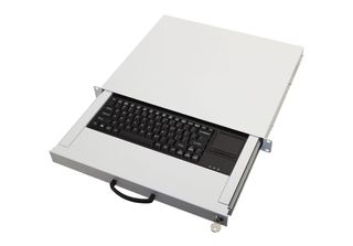 Aixcase AIX-19K1UKUSTP-W Aixcase 19" Rack 1U Tastatur Us Touchpad Usb Lichtgrau"