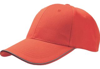 Atlantis Reflect 6 Panel Reflective Baseball Cap AB209 (Taglia Unica) (Rosso)
