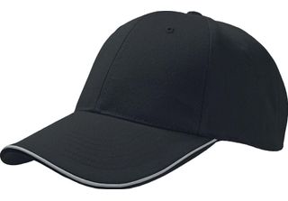 Atlantis Reflect 6 Panel Reflective Baseball Cap AB209 (Taglia Unica) (Nero)