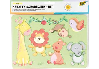 Folia 40611 Folia Kreativ-Schablonen "Zoo"""