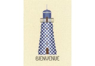 Kit Punto Croce Le Bonheur Des Dames "Blue Welcome Lighthouse"", Diy, 6X14.5Cm"