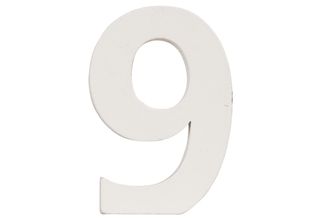 Clayre & Eef Number 9 62860-9 8*5 Cm - Mdf Bianco Number Nine