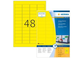 Herma 4544 Abgerundetes Rechteck Gelb 4800StüCk(E) Selbstklebendes Etikett (454…