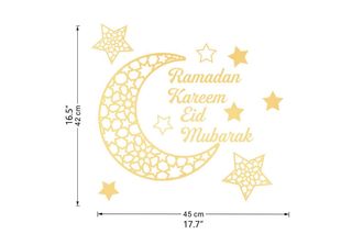 Adesivo A Mezzaluna Ramadan, Adesivo Murale Autoadesivo 3D, Decalcomanie Murali…