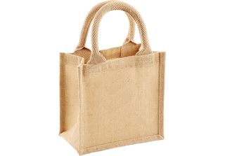 Westford Mill Jute Petite Gift Bag (4L) BC3617 (Taglia Unica) (Naturale)