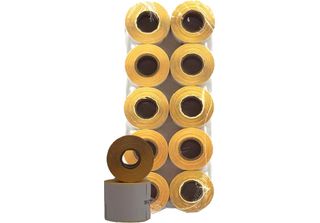 Rillstab 85014 Rillstab Rollenetiketten, 101 X 54 Mm, Weiß, 12 Rollen