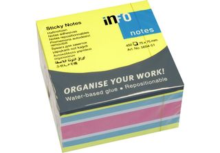 Info Notes Cubo Per Note Adesive 75 X 75 Mm Brilliantmix