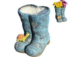 Westerholt 2606 Stivale Decorativo Per Piante In Jeans Altezza 27 Cm
