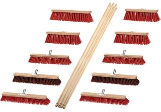 Set Scopa Outdoor 8Elaston 2Elaston/Arenga L.400/500/600Mm W.10 Manici L.1400Mm