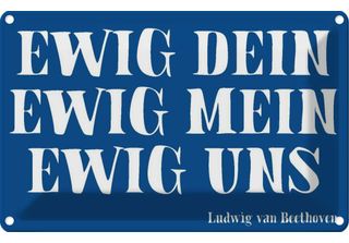 Vianmo Insegna Di Latta 20X30 Cm Ewig Dein Ewig Mein Ewig Uns