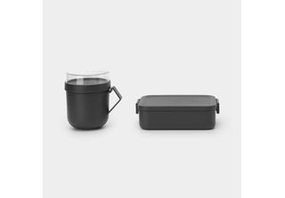 Brabantia Make & Take Lunch Box Set Plastic Grey 2 Pc(S)