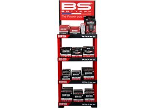 BS-BATTERY Espositore Di Vendita Vendite Professionali Nero / Rosso
