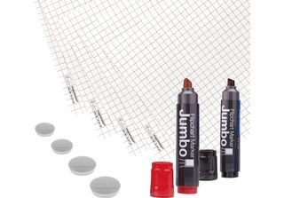 Magnetoplan 1227302 Magnetoplan Kit Per Lavagna A Fogli Mobili, 11 Pezzi