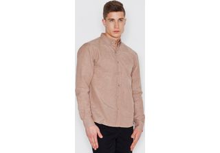 Visent Camicia Da Uomo A Maniche Lunghe Timuani Beige S