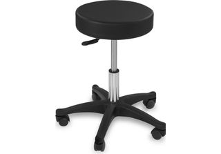 Sgabello Physa Con Rotelle Aversa - Nero