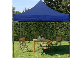 Toolport 3X3M Gazebo Pieghevole, Premium Acciaio, Blu