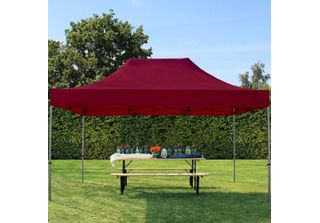 Toolport 3X4,5M Gazebo Pieghevole, Premium Acciaio, Rosso