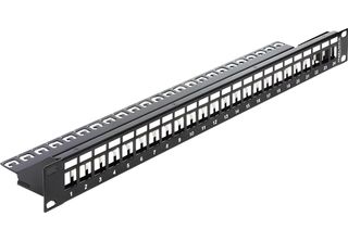 Delock Keystone Patch Panel - 19 Patch Panel - Schwarz - 24 Ports (43277)