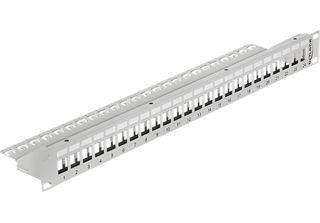 Delock Keystone Patch Panel - Patch Panel - Grau - 1U - 24 Ports (43302)