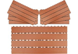 Karpal Wpc Patio Tiles Legno Plastica 24Er 4M2 Piastrelle 30X60 Cm Patio Tiles …