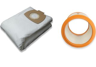 5 Sacchetti + 1 Filtro Lavabile Per Stihl Se 122 / SE122 E 122E