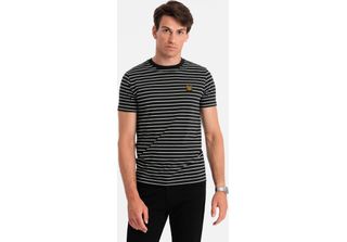Ombre Clothing Maglietta A Maniche Corte Da Uomo Sesay Nero Bianco Xl
