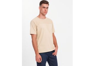 Ombre Clothing PáNske TričKo S KráTkym RukáVom Gamedaae KréMová M
