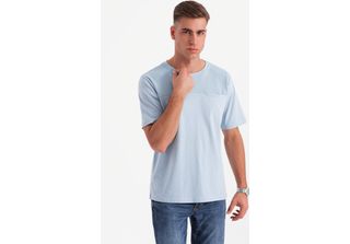 Ombre Clothing Maglietta A Maniche Corte Da Uomo Gamedaae Azzurro M