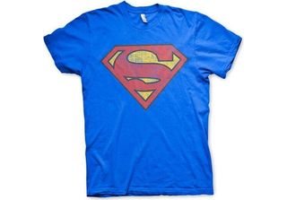 Maglietta Superman Washed Shield - X-Large - Blu