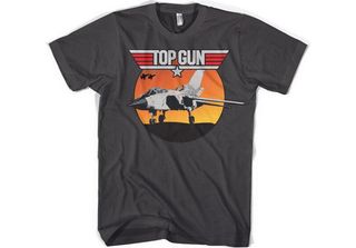 Top Gun - Maglietta Sunset Fighter - Media - Grigio Scuro