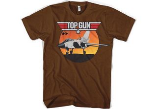 Top Gun - Maglietta Sunset Fighter - Media - Marrone