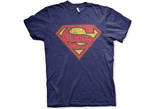 Maglietta Superman Washed Shield - X-Large - Navy
