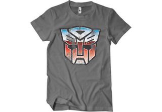 Maglietta Con Scudo Autobot Invecchiato - Piccola - Grigio Scuro