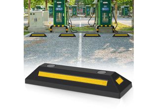 Fiqops Fermaruote Protezione Anticollisione Parcheggio Stop Garage 54X15X10Cm P…